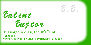 balint bujtor business card